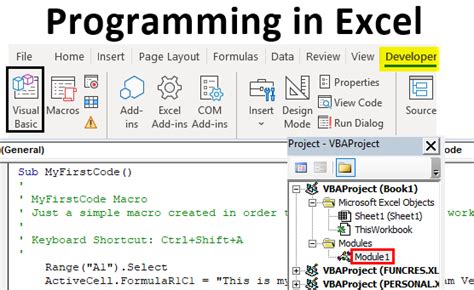 Programming In Excel Using Vba Macros Stepwise Tutorial Example