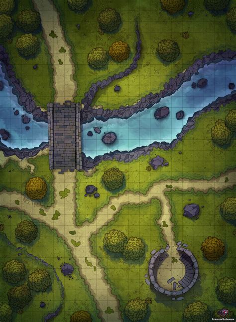 River Crossing Battle Map 22x30 Rroll20