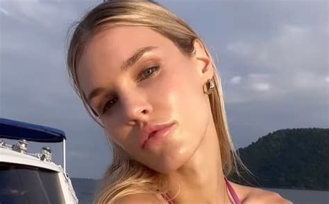 victoria s secret model joy corrigan drops bikini thirst traps flaunting her curves on a yacht