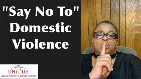 Say No To Domestic Violence Youtube