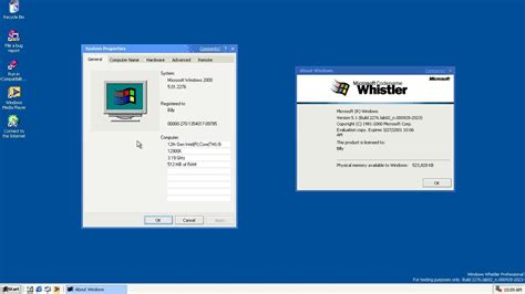 Windows Whistler Build 2276 Youtube