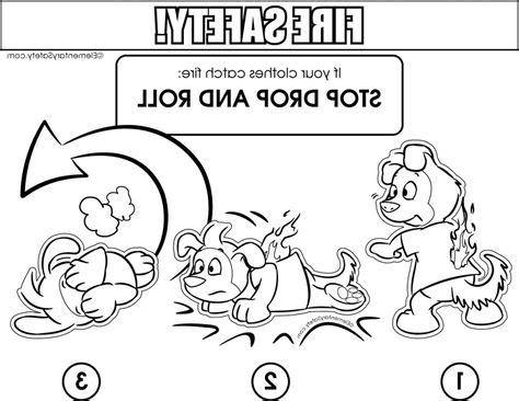 Stop Drop And Roll Coloring Page