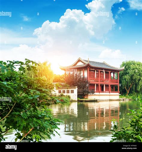 Traditional Pavilions In Yuyuan Gardens Shanghai China Stock Photo
