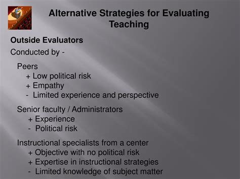 Ppt Alternative Strategies For Evaluating Teaching Powerpoint