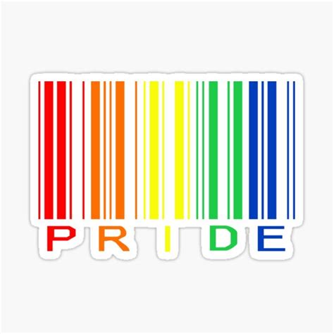 Lgbtq Pride Rainbow Barcode Sticker For Sale By Thatmerchstore