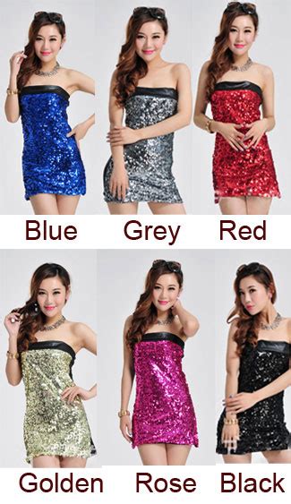 sexy sequin strapless splice dress fashion dresses clothing and apparel bygoods