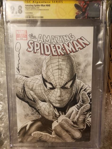Amazing Spider Man 648 Signed Sketch Lee Bermejo Original Art In J