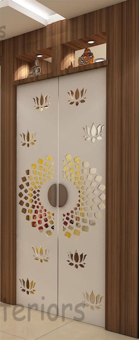 Double Door Pooja Room Glass Design Images Glass Door Ideas