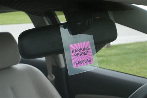 Holographic Hang Tag Parking Passes Rear View Mirror Parking Permits