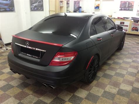Mercedes Amg C Class Matte Black Wrap By Wrapping Cars