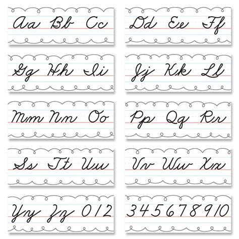 The cursive letters generator was built specifically for those who were looking for cursive writing and all of the letters of the cursive alphabet. Cursive Alphabet Line Bulletin Board Set - CTP10171 ...