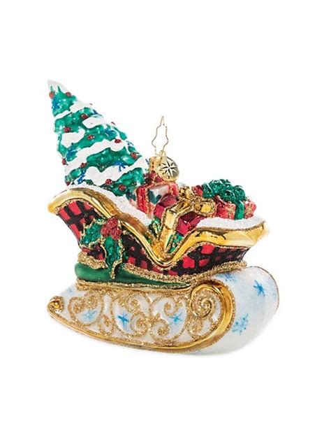 Shop Christopher Radko Snowy Sleigh Ride Ornament Saks Fifth Avenue