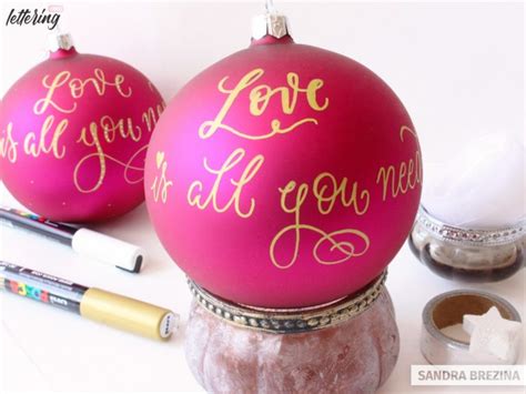 How To Create Gorgeous Hand Lettered Christmas Ornaments Tutorial
