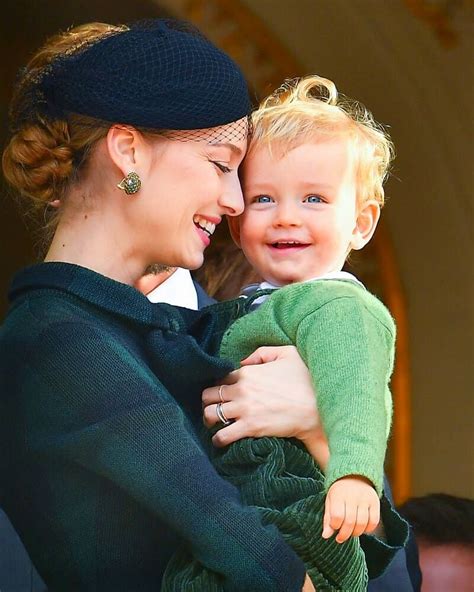 Beatrice Casiraghi With Youngest Son Francesca 18 Mos Monaco National