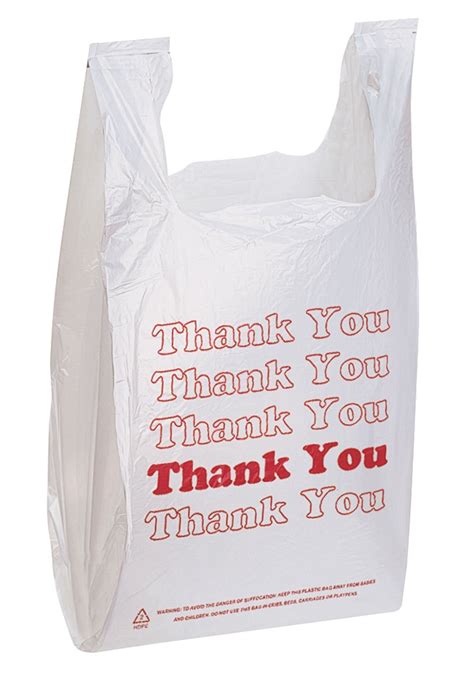 Pre Printed Thank You T Shirt Bags Trans Consolidated Distributors Inc