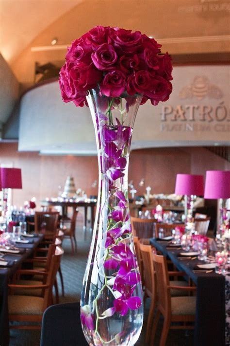 Most wedding centerpieces include flowers, but yours does not have to! Image result for fuschia centerpieces for weddings | Flower centerpieces wedding, Wedding flower ...