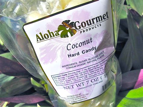 Coconut Hard Candy Aloha Gourmet Products Inc