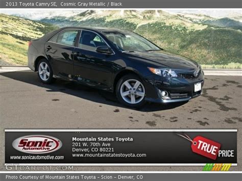 Cosmic Gray Metallic 2013 Toyota Camry Se Black Interior Gtcarlot