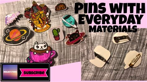Pins With Everyday Materials Diy How To Make Pins Youtube