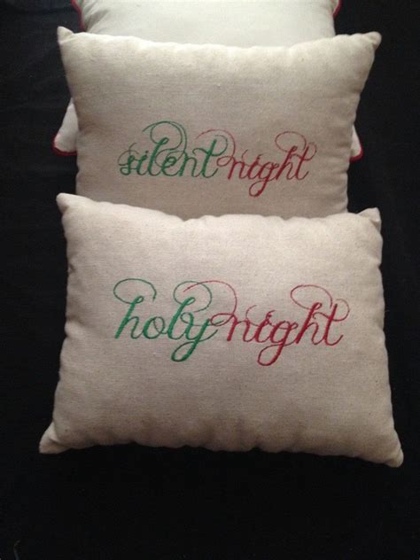 Silent Night Holy Night Pillows (2) | Silent night holy night, Pillows, Holy night