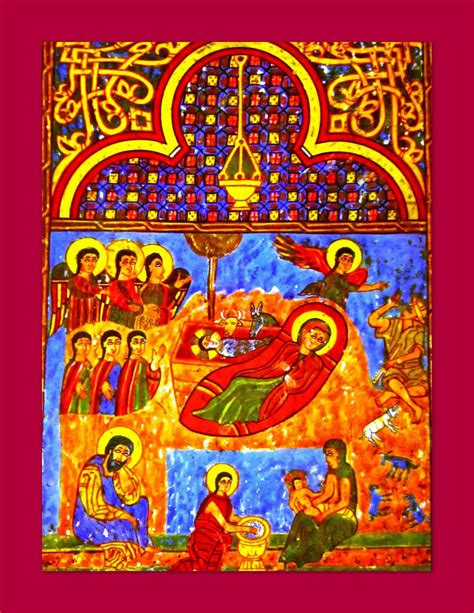 Ethiopian Painting Art Nativity