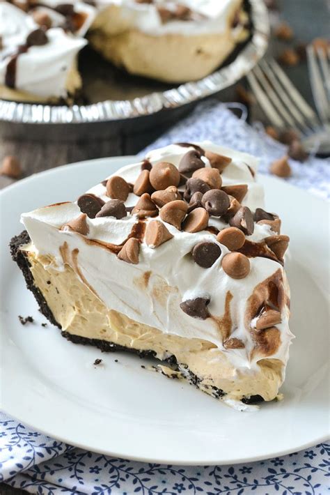 This is so impressive to bring to a potluck, a party, a halloween gathering, or even. No-Bake Peanut Butter Pie - Mother Thyme