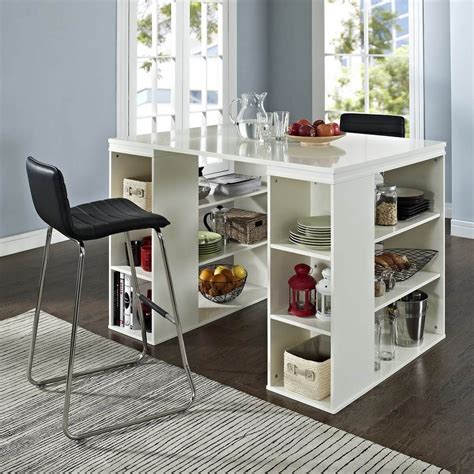 Small Kitchen Table With Storage Shelves Kitchen Table With Storage