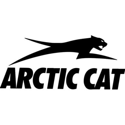 The animal is highly stylized and has a sharp tail. Arctic Cat Decal Sticker - ARCTIC-CAT-LOGO-DECAL ...