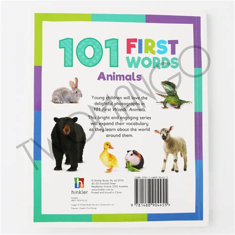 Jual Hinkler 101 First Words Animals Buku Anak Di Lapak Two Mango Twomango