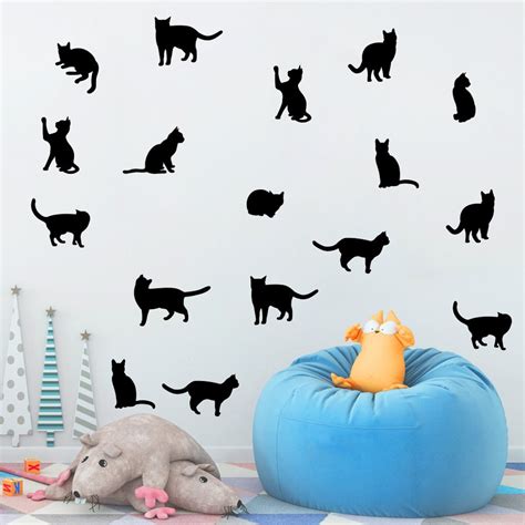 33 Cats Wall Stickers Home Interior Decor Kids Room Wall Decals Vinyl