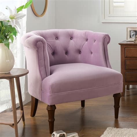 Katherine Tufted Accent Chair Lavender Cymax Business