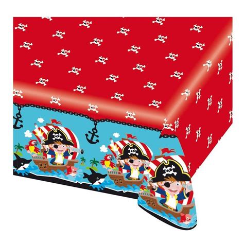 Captain Pirate Plastic Table Cover 12m X 18m Party Delights
