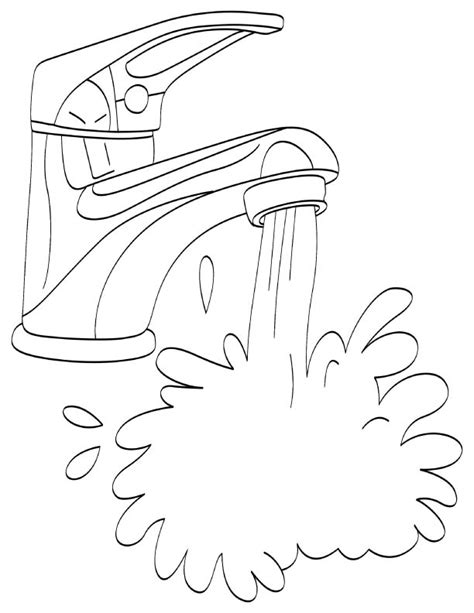 Water Faucet Coloring Coloring Pages