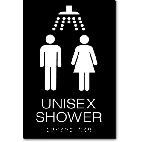Unisex Shower Sign Ada Sign Factory