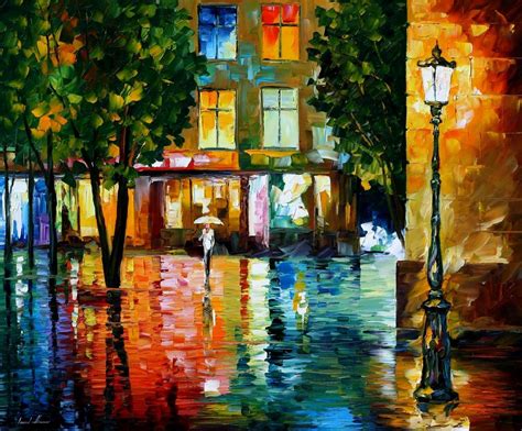 City Magic — Palette Knife Oil Painting On Canvas By Leonid Afremov