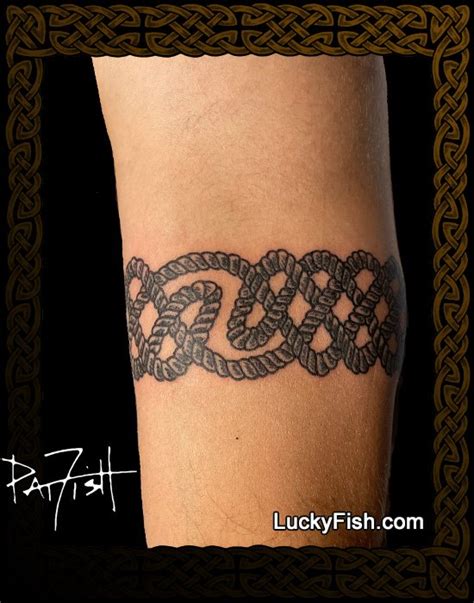 Celtic Knot Rope Band Tattoo Design — Luckyfish Inc And Tattoo Santa