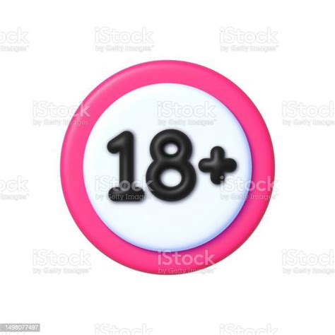 Under 18 Sign In 3d Style On White Background Over 18 Only Censored Eighteen Age Older Forbidden