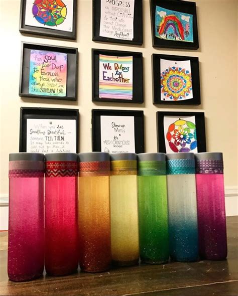 Rainbow Calm Down Jars For Mindfulness Practice With Children Jessica