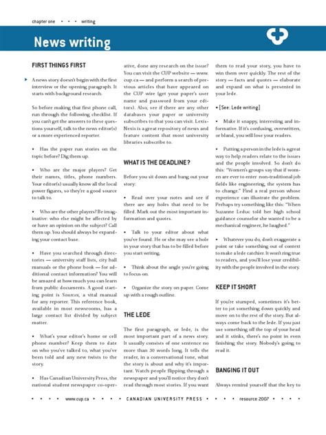 News Writing Pdf News Journalism