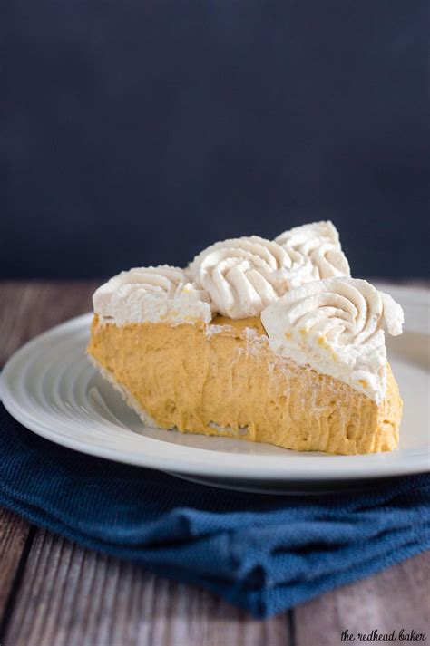 Pumpkin Cream Pie With Salted Caramel Whipped Cream By The Redhead Baker