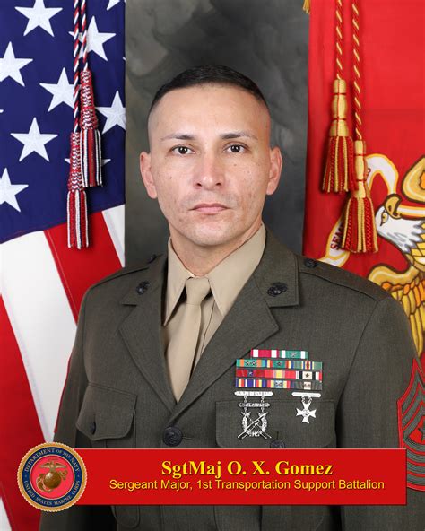 Sergeant Major O X Gomez 1st Marine Logistics Group Leaders