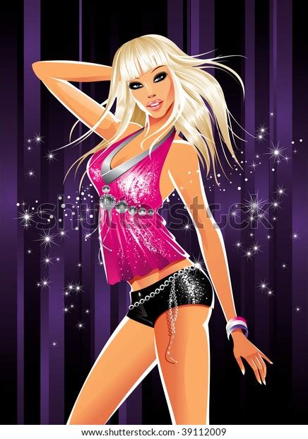 sexy girl dancing disco stock vector royalty free 39112009