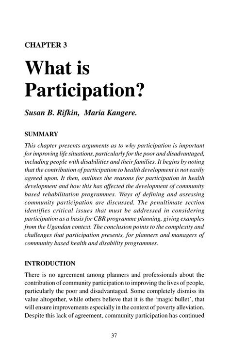 Pdf What Is Participation