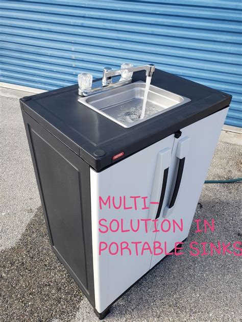 Outdoor Sink Portable Hand Washing Sink Stationself Etsy Outdoor