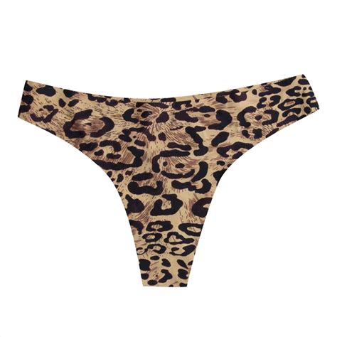 3styles Leopard Sexy Thongs Women Underwear Seamless Panties Invisible Briefs T Back Ladies G