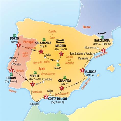 Map Of France Spain And Portugal Map Of Spain Andalucia