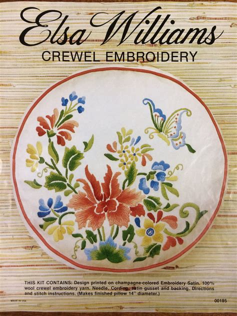 Crewel Embroidery Kit By Elsa Williams Butterfly By Lousatelier On