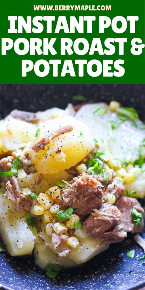 This roast pork loin recipe with potatoes is a snap to prepare and cook. Instant pot pork roast and potatoes - Berry&Maple