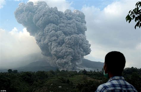 When indonesia's mount sinabung volcano erupted on monday morning, it shot a towering plume of ash 4.3 miles into the sky, blowing away much of its summit. Indonesia's Mount Sinabung volcano eruption captured in ...