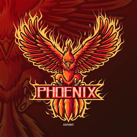 Phoenix Bird Mascot Esport Logo Design 5492444 Vector Art At Vecteezy
